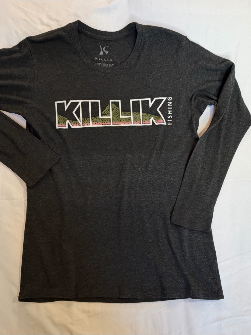 Killik Fishing men’s Long-Sleeve Graphic Tee - Charcoal